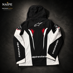 Jaqueta Alpinestars Vermelha Branca com Capuz Forrada Peluciada