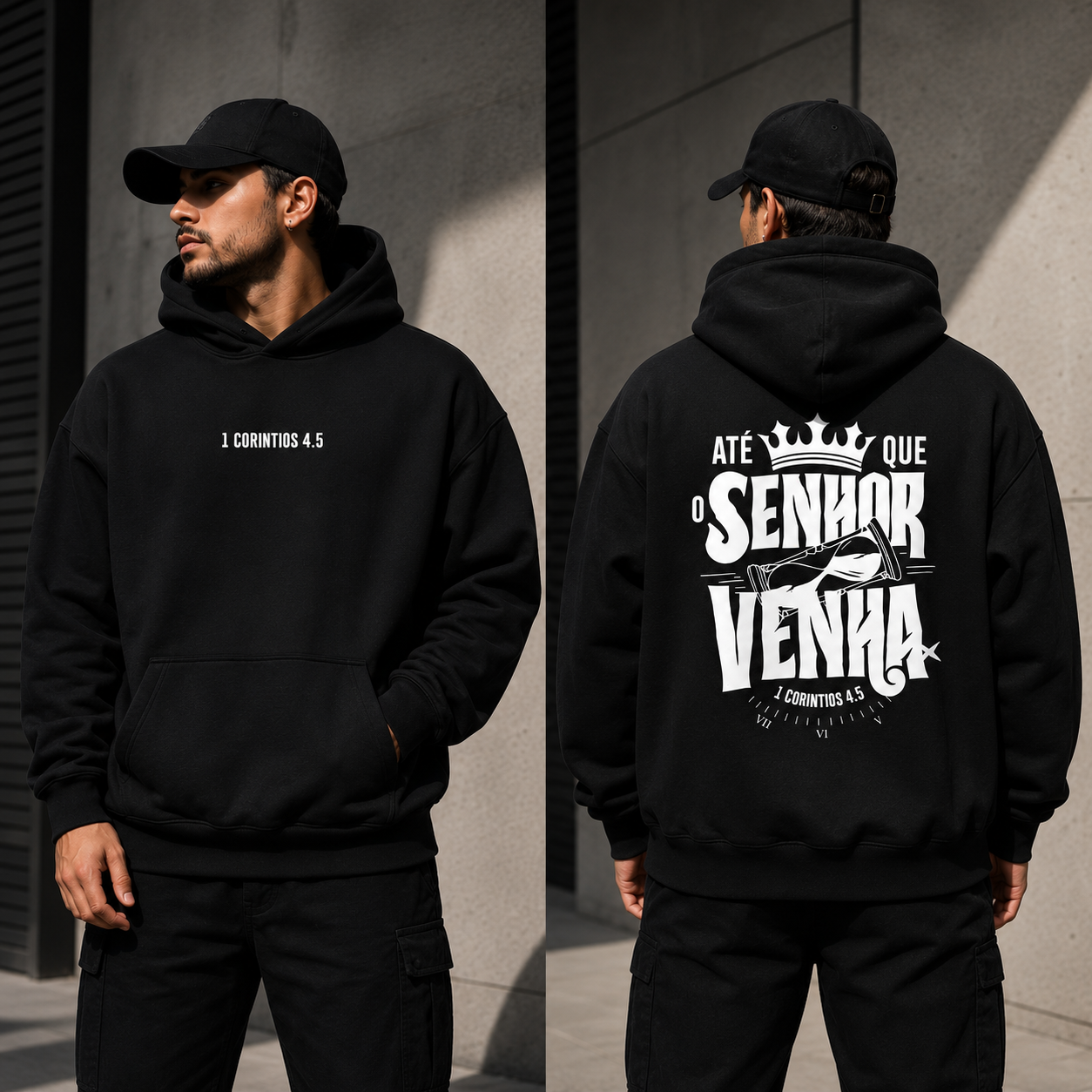 Moletom Canguru Premium | Até Que o Senhor Venha | 1 Coríntios 4:5