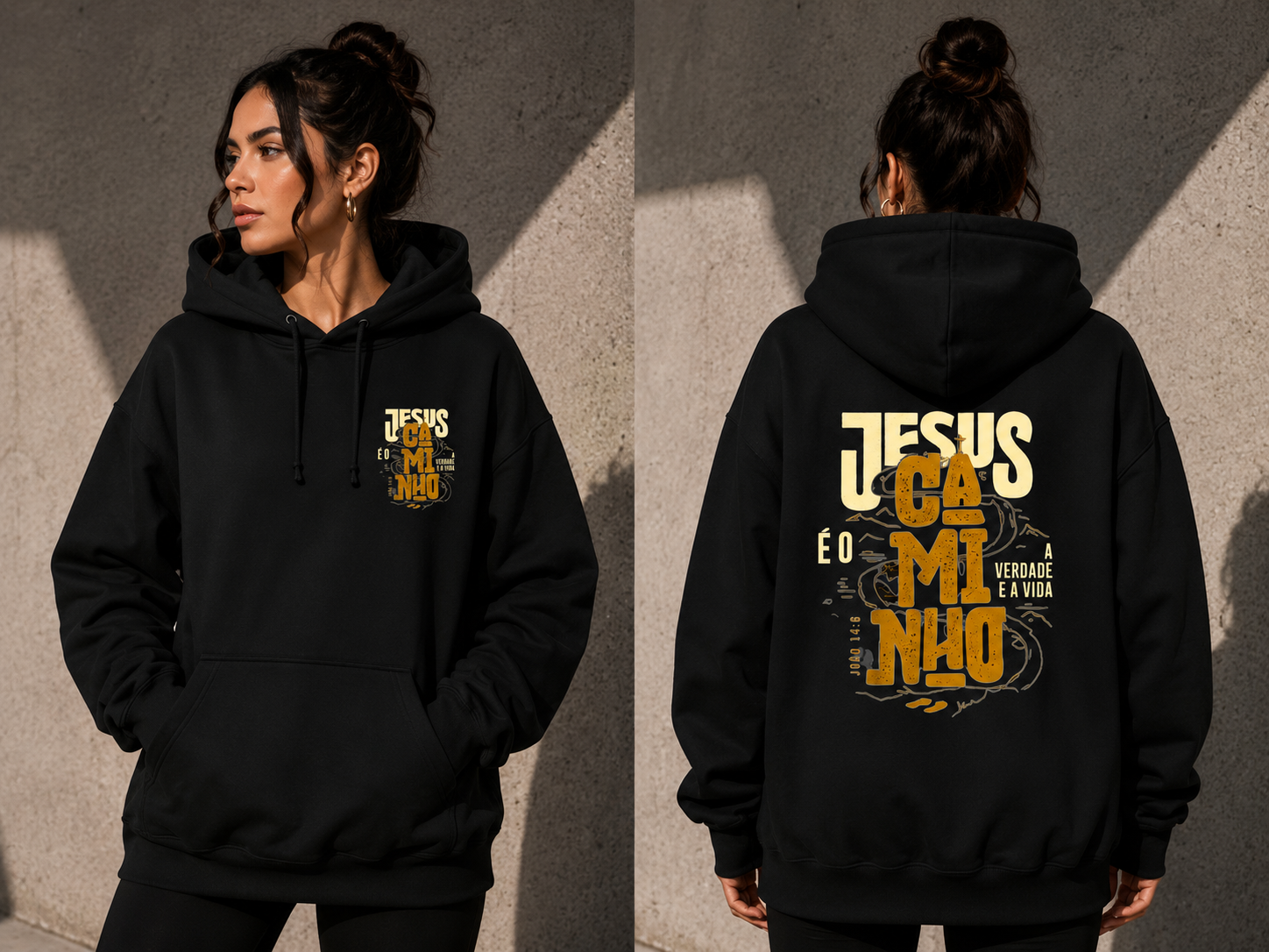 Moletom Canguru Premium Jesus é o Caminho | João 14:6
