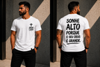 Camiseta Premium 30.1 Cristã Deus é Grande – Sonhe Alto Porque o Seu Deus é Grande