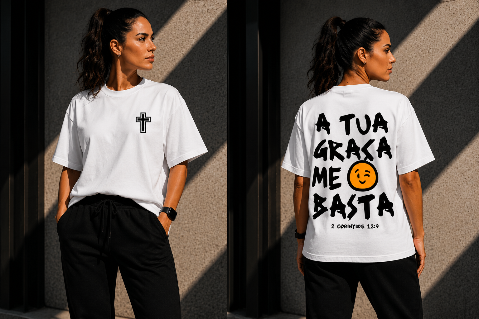 Camiseta Premium 30.1 Cristã A Tua Graça Me Basta | 2 Coríntios 12:9