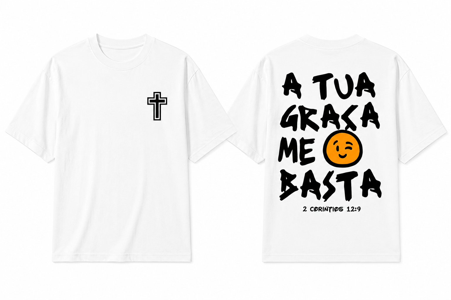 Camiseta Premium 30.1 Cristã A Tua Graça Me Basta | 2 Coríntios 12:9