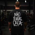Camiseta Oversized Premium Cristã Não Temas Creia