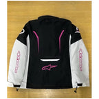 Jaqueta Alpinestars Preto Rosa com Capuz Forrada Peluciada