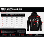 Jaqueta Alpinestars Preta e Cinza com Capuz Forrada Peluciada