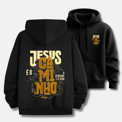 Moletom Canguru Premium Jesus é o Caminho | João 14:6